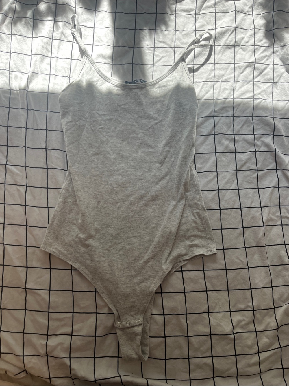 Brandy Melville Light Gray Bodysuit